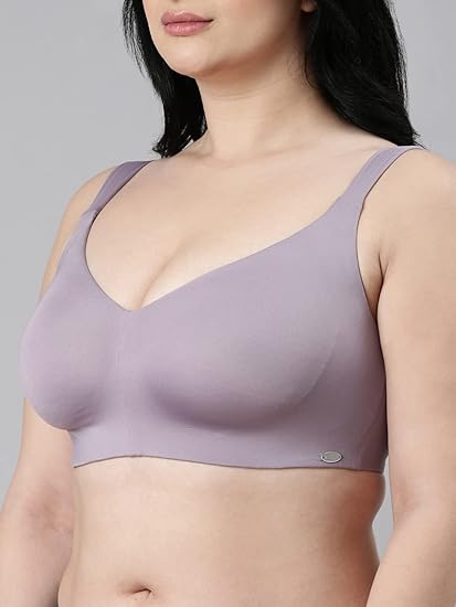 Enamor Women's Nylon Blend Everyday Fashion Bra – Non-Padded, Wirefree, Full Coverage, Ultra-Smooth Look & Cushioned Straps